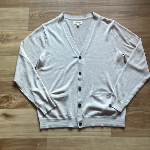 Goodthreads 100% Merino Wool Button Down Cardigan in Khaki Size Large - Picture 2 of 8